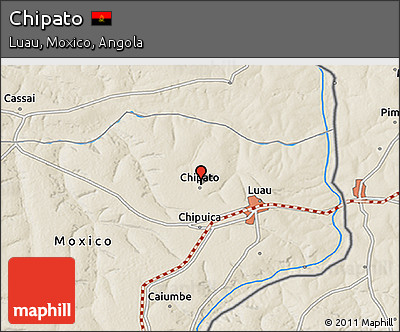 Shaded Relief 3D Map of Chipato