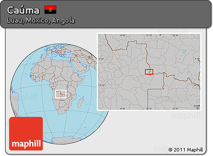 Gray Location Map of Caúma