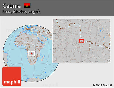 Gray Location Map of Caúma