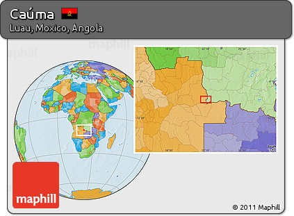 Political Location Map of Caúma
