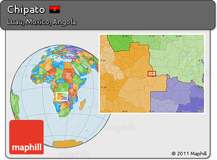 Political Location Map of Chipato