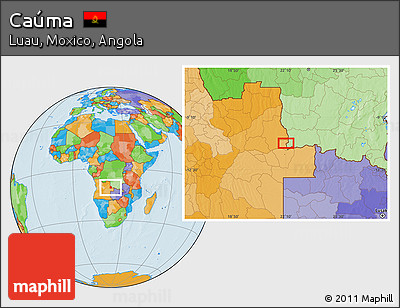 Political Location Map of Caúma