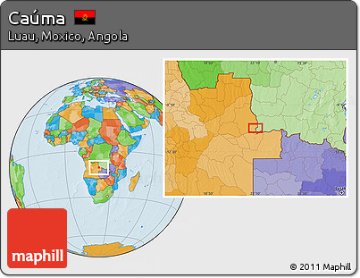 Political Location Map of Caúma