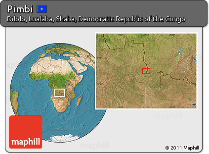 Satellite Location Map of Pimbi