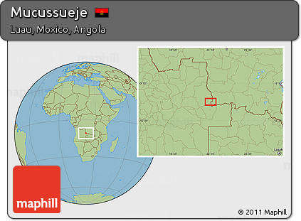 Savanna Style Location Map of Mucussueje