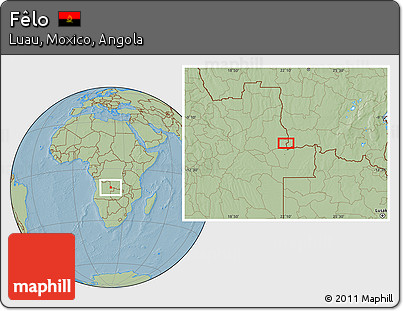 Savanna Style Location Map of Fêlo, hill shading