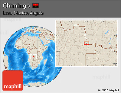 Shaded Relief Location Map of Chimingo