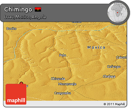 Physical Panoramic Map of Chimingo