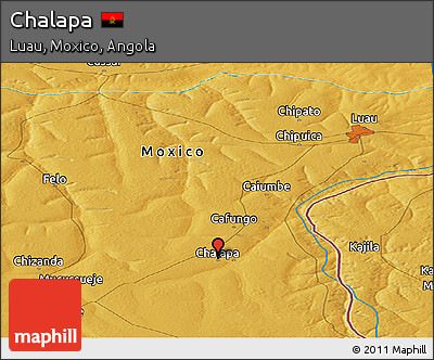Physical Panoramic Map of Chalapa
