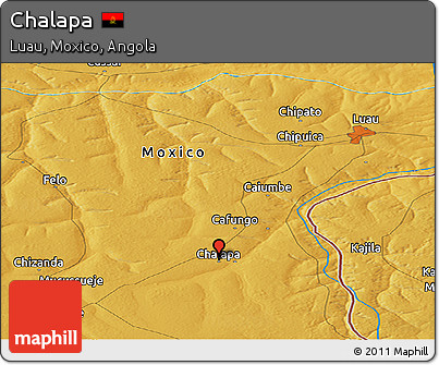 Physical Panoramic Map of Chalapa