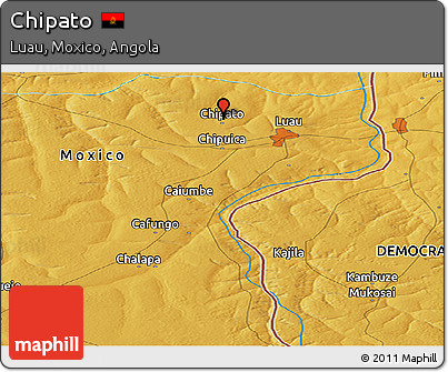 Physical Panoramic Map of Chipato