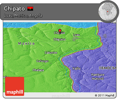 Political Panoramic Map of Chipato