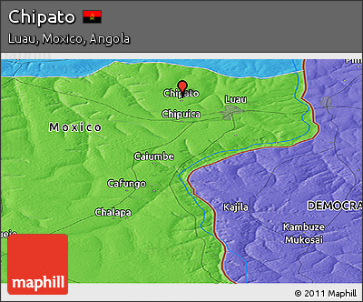 Political Panoramic Map of Chipato