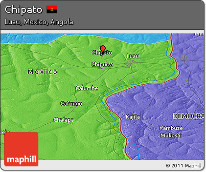 Political Panoramic Map of Chipato