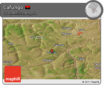 Satellite Panoramic Map of Cafungo