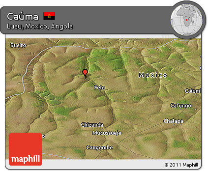Satellite Panoramic Map of Caúma