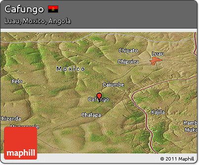 Satellite Panoramic Map of Cafungo