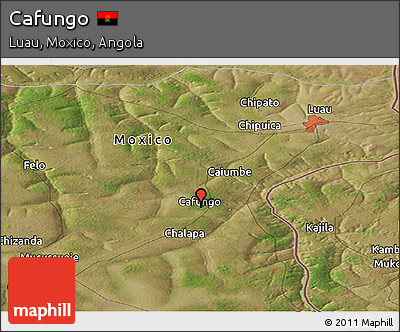 Satellite Panoramic Map of Cafungo