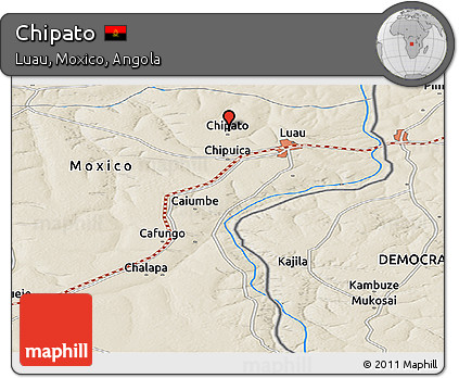 Shaded Relief Panoramic Map of Chipato
