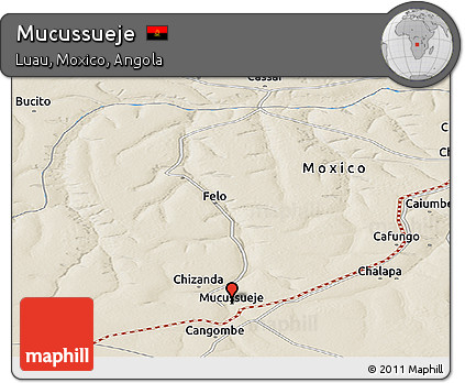 Shaded Relief Panoramic Map of Mucussueje