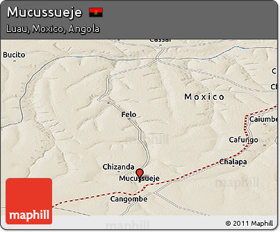 Shaded Relief Panoramic Map of Mucussueje