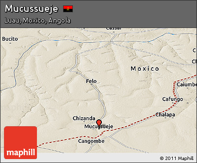 Shaded Relief Panoramic Map of Mucussueje