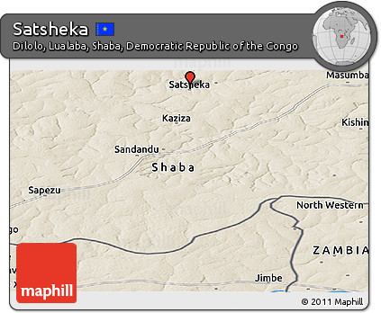 Shaded Relief Panoramic Map of Satsheka