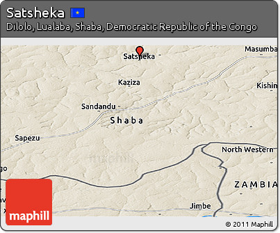 Shaded Relief Panoramic Map of Satsheka