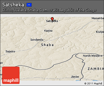 Shaded Relief Panoramic Map of Satsheka
