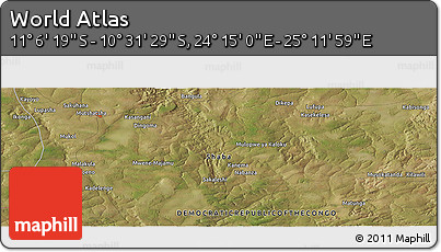 Satellite Panoramic Map of the Area around 10° 48' 54" S, 24° 43' 30" E