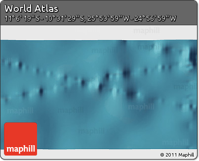 Satellite 3D Map of the Area around 10° 48' 54" S, 25° 25' 29" W