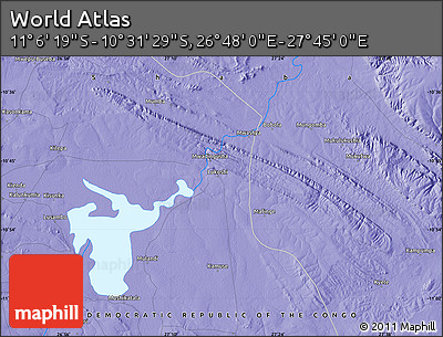 Political Map of the Area around 10° 48' 54" S, 27° 16' 29" E