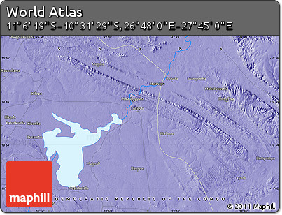 Political Map of the Area around 10° 48' 54" S, 27° 16' 29" E