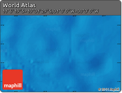 Shaded Relief Map of the Area around 10° 48' 54" S, 30° 31' 29" W