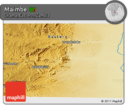 Physical Panoramic Map of Maimbe