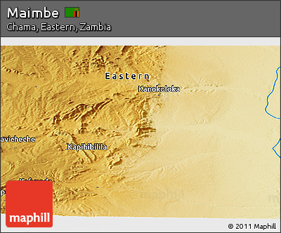 Physical Panoramic Map of Maimbe