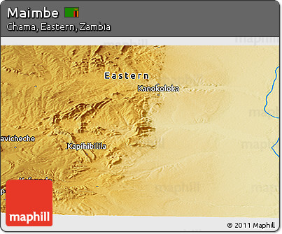 Physical Panoramic Map of Maimbe