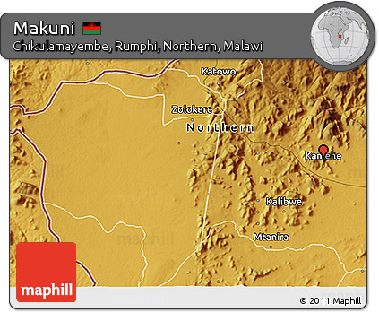 Physical 3D Map of Makuni