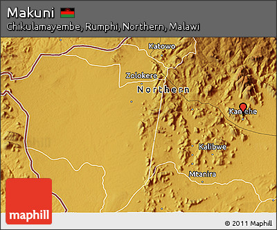 Physical 3D Map of Makuni