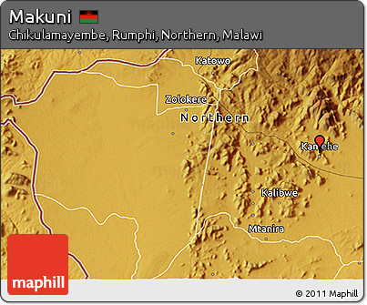 Physical 3D Map of Makuni