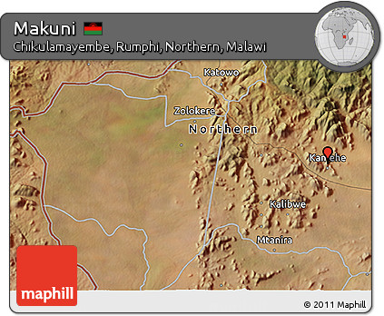 Satellite 3D Map of Makuni