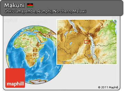 Physical Location Map of Makuni