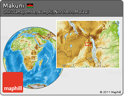 Physical Location Map of Makuni