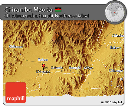 Physical 3D Map of Chirambo Mzoda