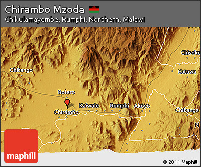 Physical 3D Map of Chirambo Mzoda