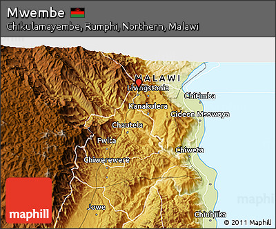 Physical 3D Map of Mwembe