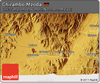 Physical 3D Map of Chirambo Mzoda