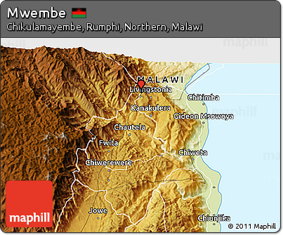 Physical 3D Map of Mwembe