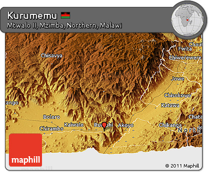 Physical Panoramic Map of Kurumemu