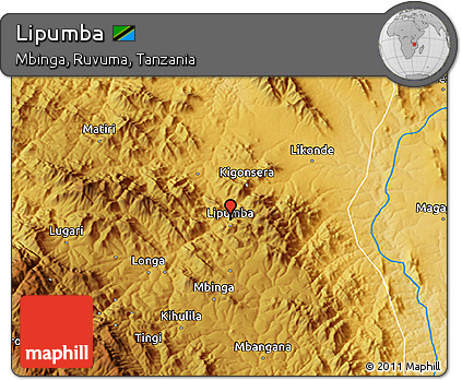Physical 3D Map of Lipumba